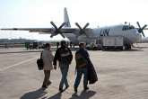 IAEA inspection staff at Saddam International Airport. Photo Credits: Pavlicek/IAEA