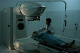 To benefit humankind, radiation is used in medicine to diagnose and treat diseases. <br /><br /><strong>Medical Use:</strong> Teletherapy machine in operation. <br /><br />(Photo: P. Pavlicek/IAEA)