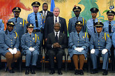 The UN Secretary-General Kofi Annan with members of the UN Security in the VIC.