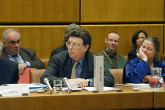 Mr. William Potter, Monterey Institute of International Studies, USA, and Ms. Rebecca Johnson, The Acronym Institute for Disarmament Diplomacy, London, UK. (Credit: Calma/IAEA)
