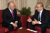 IAEA Director General Yukiya Amano met Mr. Myqerem Tafaj, Minister of Education and Science of Albania, 14 July 2011.