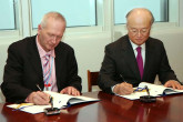 Signing of Additional Safeguards Protocol by Mr Artur Buzdugan, Director of the National Agency for Regulation of Nuclear and Radiological Activities of the Republic of Moldova and IAEA Director General Yukiya Amano, IAEA, Vienna, Austria, 14 December 2011.