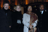 IAEA Staff members watch the procession. They are in Oslo to represent the Agency.