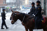 Police outside Oslo City Hall where the Nobel Peace Ceremony is held.