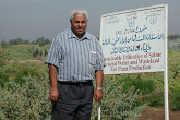 Dr. Khalaf at the demonstration site.
Photo credit: L. Wedekind / IAEA