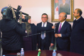 IAEA Director General Yukiya Amano interviewed by the local press during his official visit to Algeria. 29 February 2016 