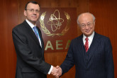 IAEA Director General Yukiya Amano met with Nikolay Spassky, Deputy Director General for International Affairs of the State Atomic Energy Corporation-ROSATOM, on 9 February 2016 at the IAEA headquarters in Vienna, Austria.
