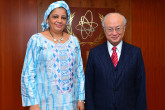 IAEA Director General Yukiya Amano met with Rakiatou Christelle Kaffa-Jackou, Deputy Minister for Foreign Affairs of Niger, on 9 February 2016 at the IAEA headquarters in Vienna, Austria.

