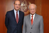 IAEA Director General Yukiya Amano met with Michele Valensise, Secretary General of the Ministry of Foreign of Affairs of Italy on 11 February 2016 at the IAEA headquarters in Vienna, Austria.
