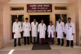 Dr Damayanthi Nanayakkara and her team. Five of the six technologists who currently work at the unit were trained at hospitals and laboratories around the world under the IAEA’s technical cooperation fellowship programme.  