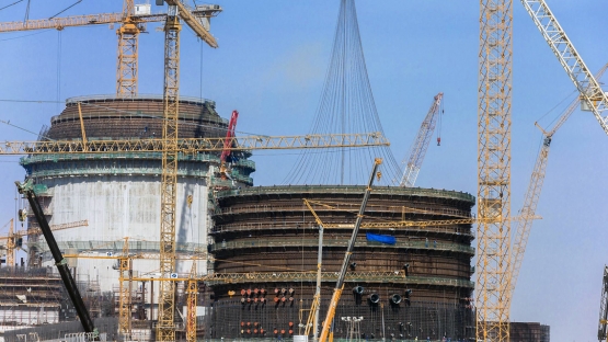 Construction works at Units 1 and 2 of the Barakah nuclear power plant in the UAE, August 2014. (Photo: ENEC)