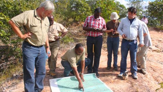 Africa map uranium field