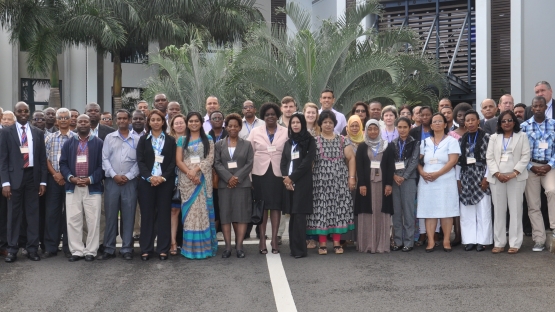 Participants of the meeting and training course pose for a group photo