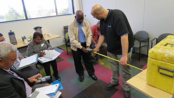 Trainees learn about the practical aspects of inspection