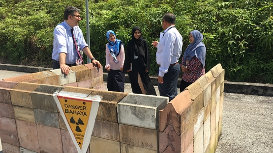 Interview with the staff of Nuclear Malaysia Training Centre- field area for practical sessions of Training Centre with shielded enclosure